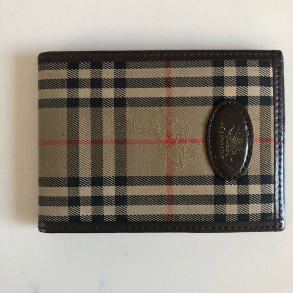 Burberry Other - AUTHENTIC Burberry Nova Check Leather ID Card Case Holder Wallet
